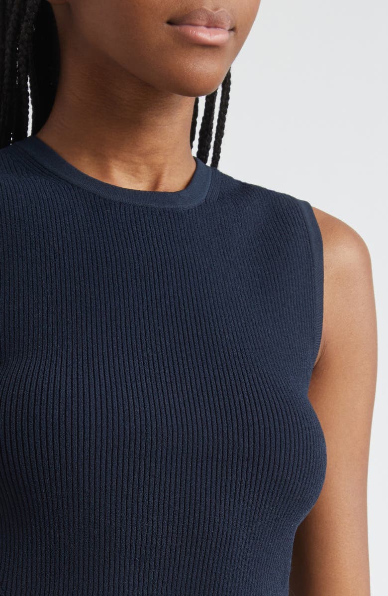 Veronica Beard Rib Sweater Tank, Alternate, color, Navy