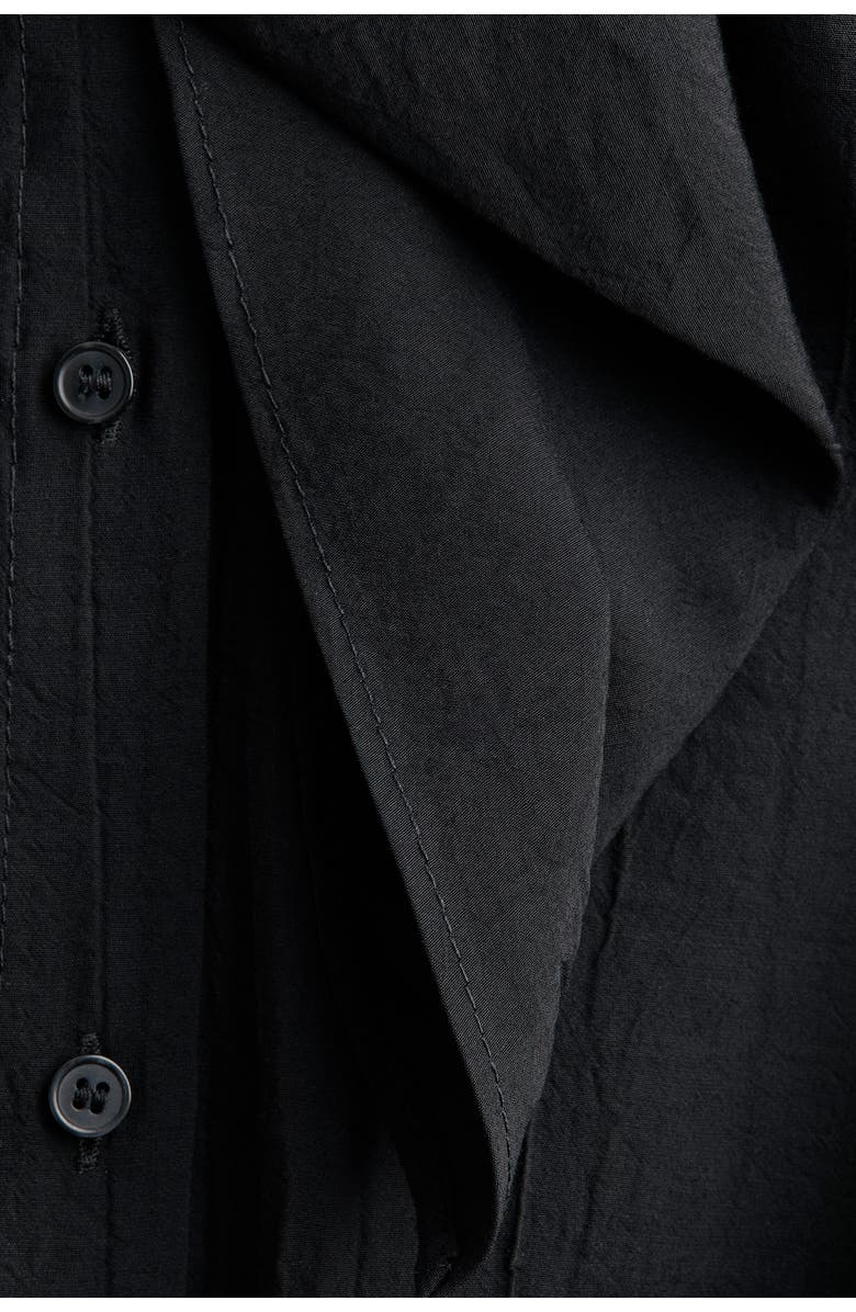 H&M Scarf-detail Shirt, Alternate, color, Black