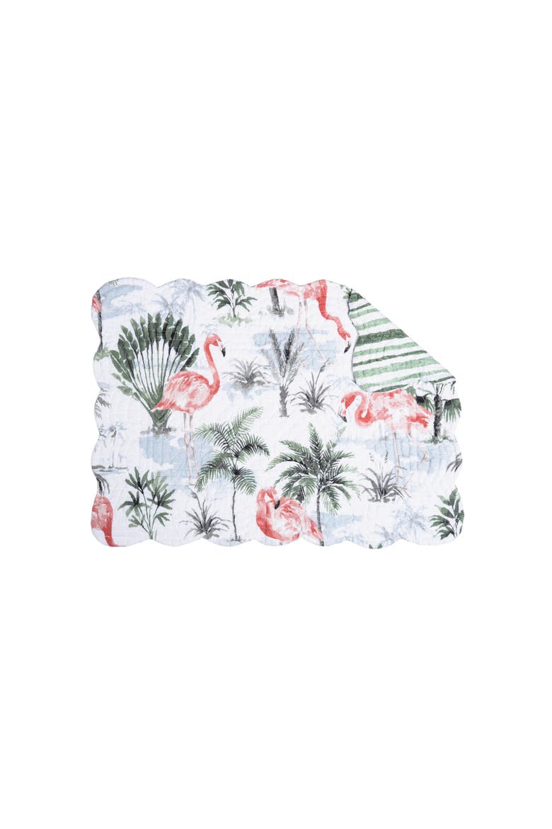 Flamingo Breeze Placemat Collection Sets of 6, Alternate, color, Blue