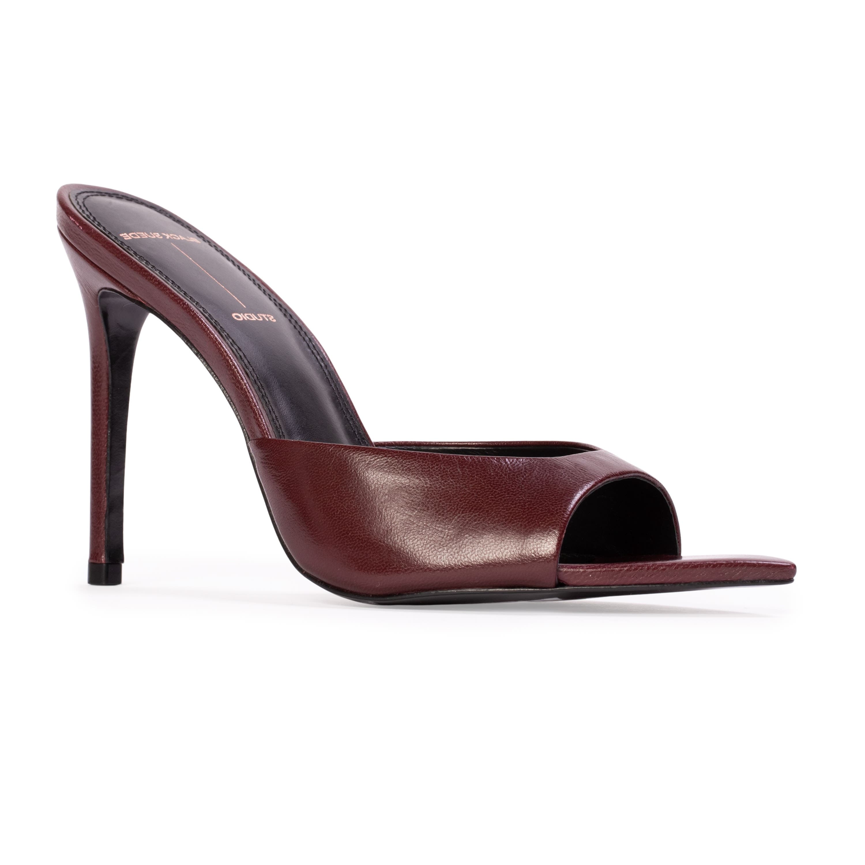 Brea Leather Mule, Alternate, color, Bordeaux Leather