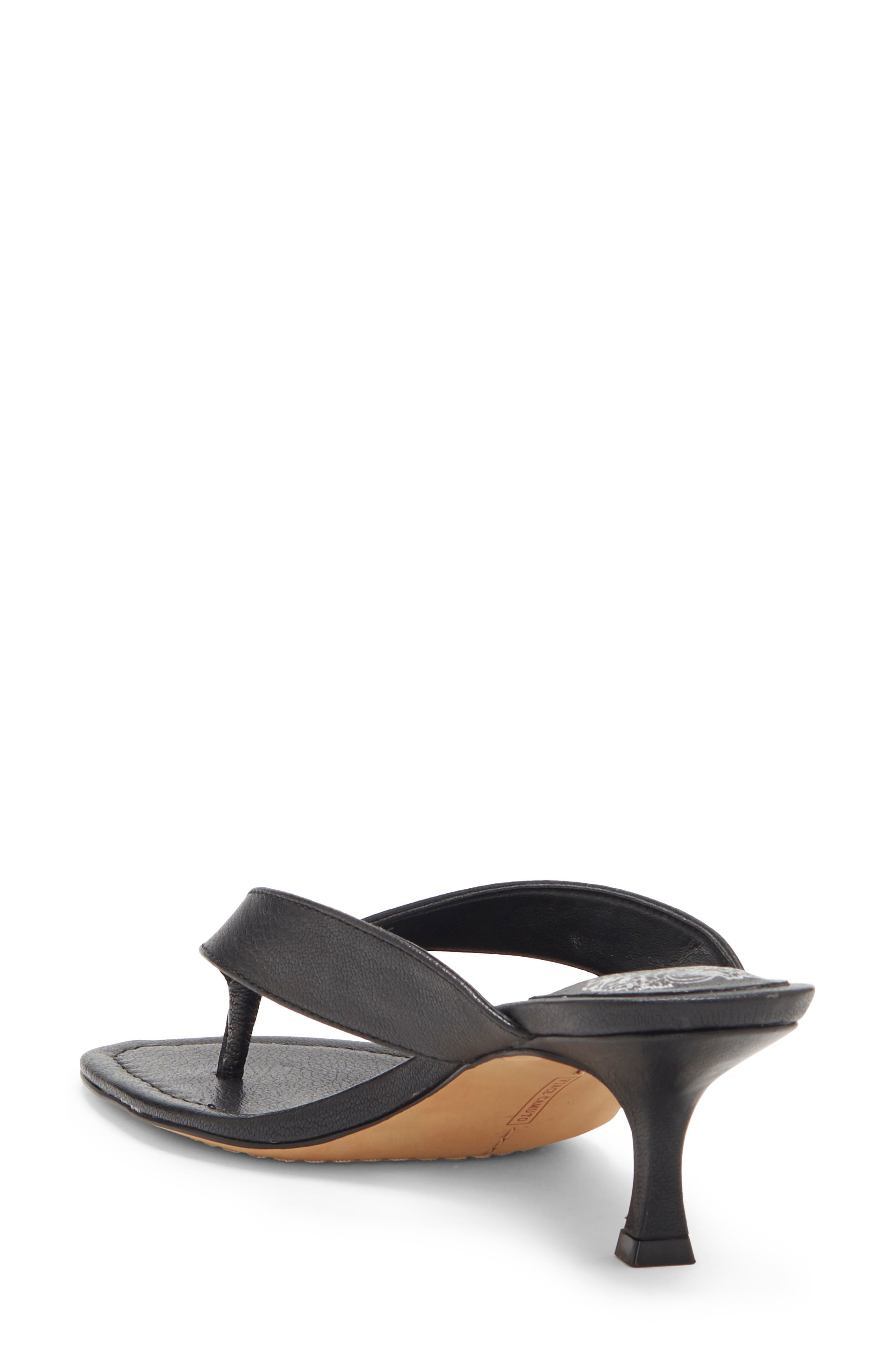 Marlinda Kitten Heel Flip Flop, Alternate, color, BLACK LEATHER