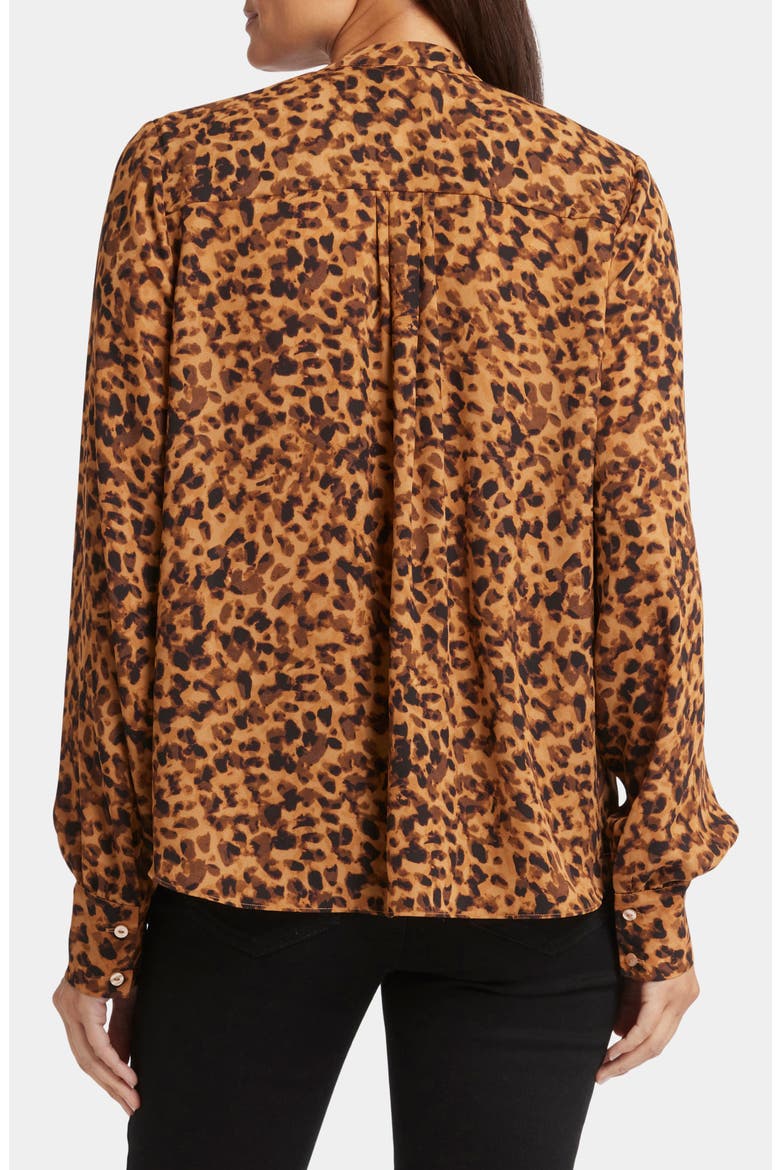 Tie Neck Button-Up Shirt, Alternate, color, CATERINA