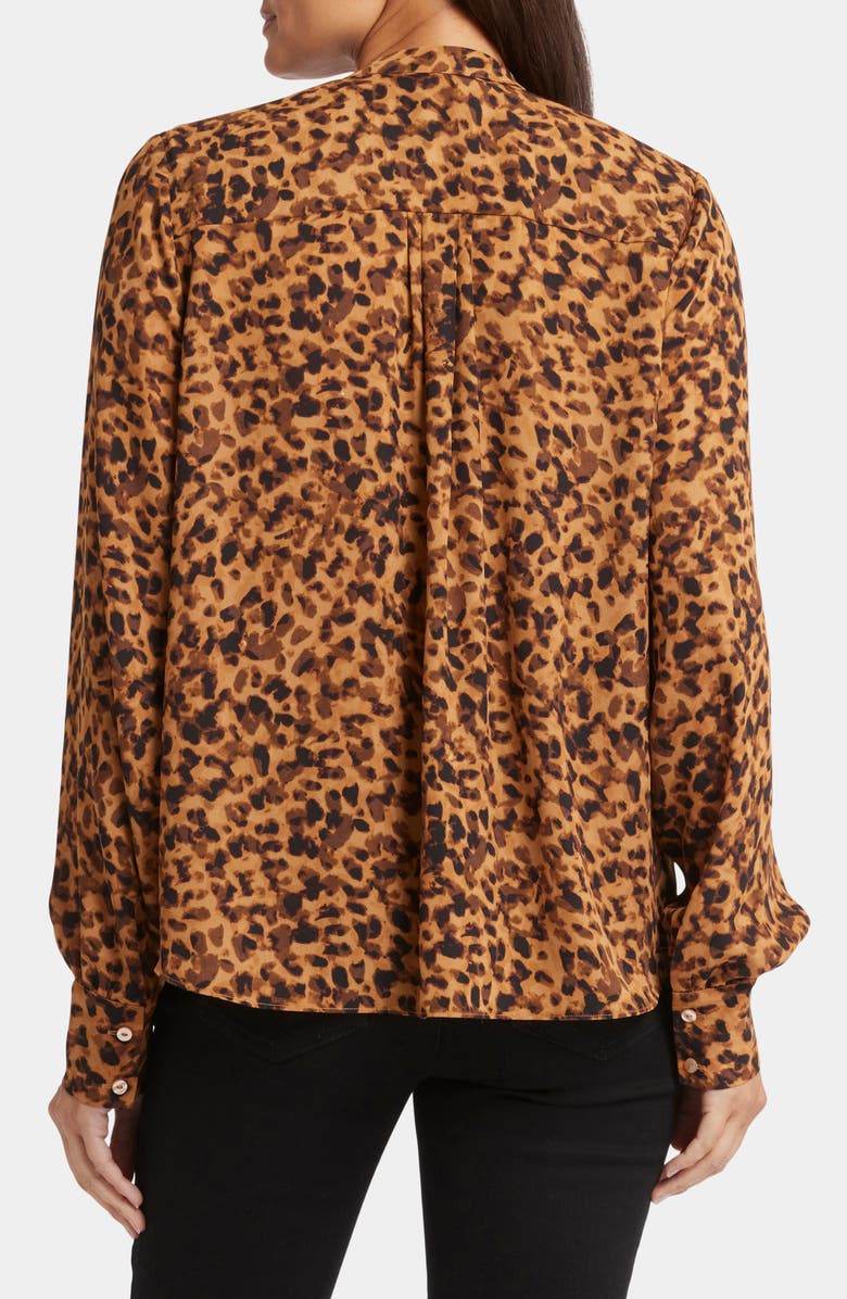 NYDJ Tie Neck Button-Up Shirt, Alternate, color, Caterina