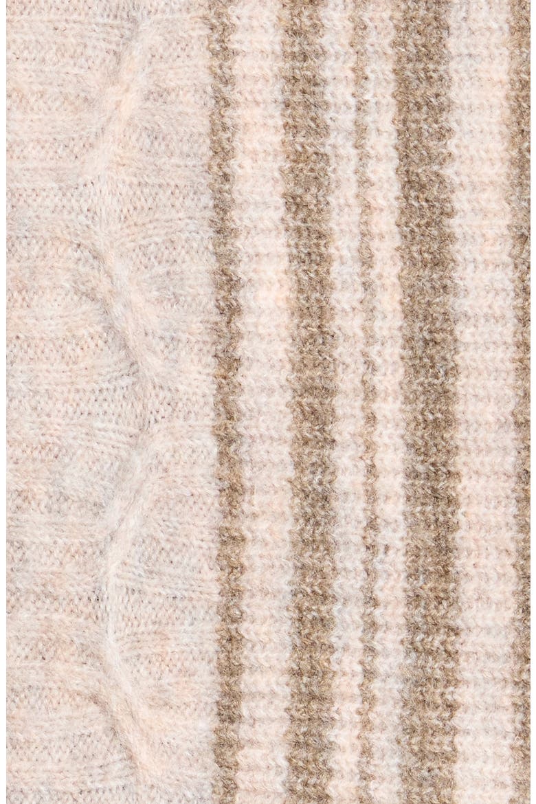 Striped Dolman Sleeve Sweater, Alternate, color, OATMEAL/ OYSTER MUSHROOM