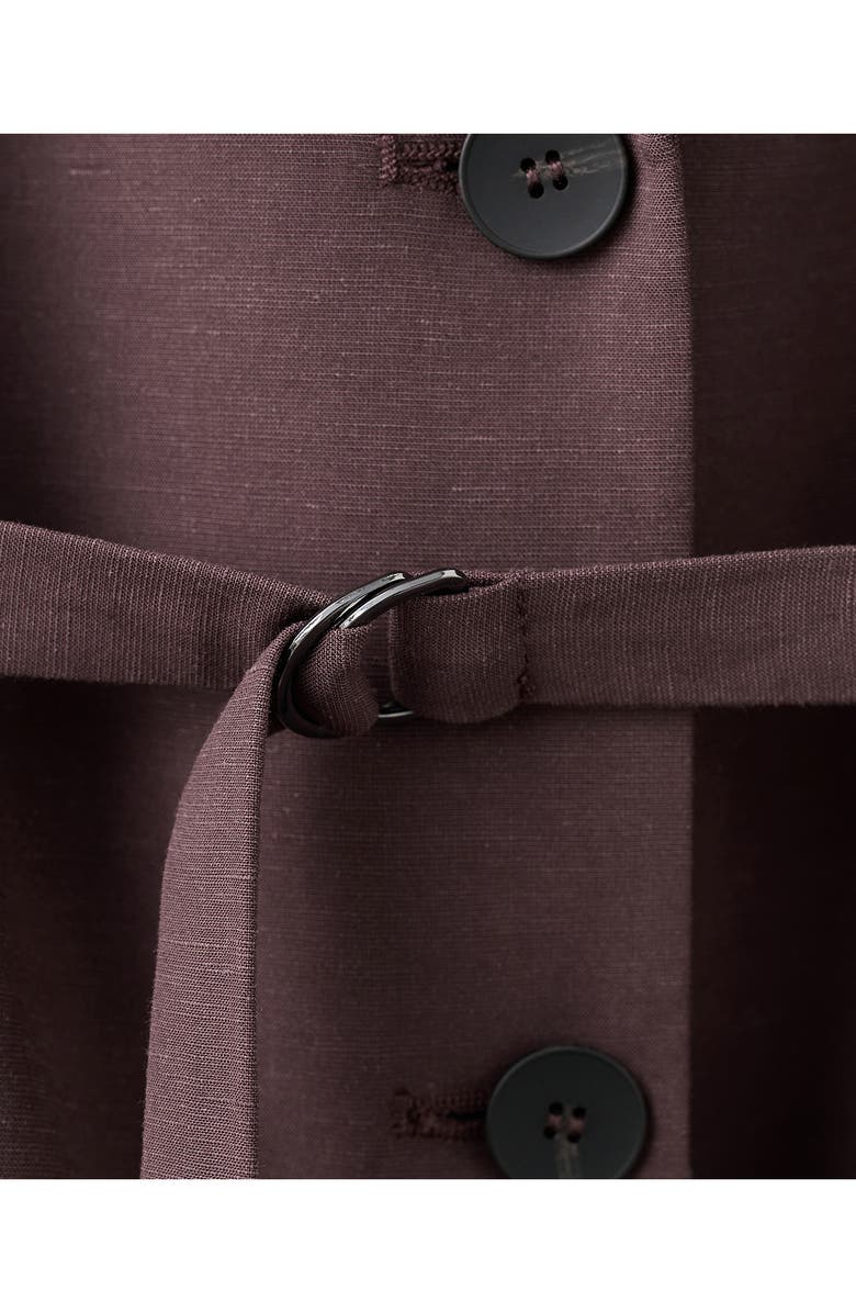 MANGO Argelia Belted Short Sleeve Blazer, Alternate, color, Purple