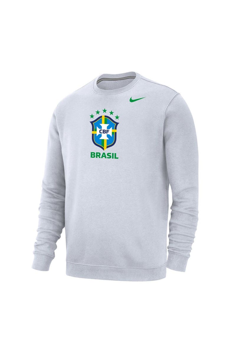 Nike Men's Nike White Brazil National Team Fleece Pullover Sweatshirt, Alternate, color, 