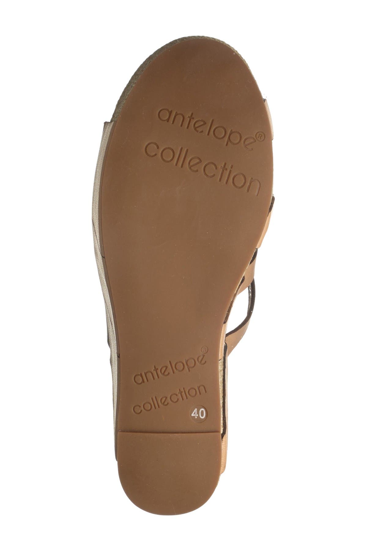 ANTELOPE Leather Slit Cork Wedge Sandal, Alternate, color, 