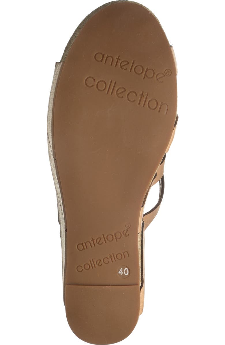 ANTELOPE Leather Slit Cork Wedge Sandal, Alternate, color,
