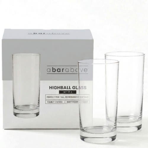 A Bar Above Classic Highball Glass In Clear