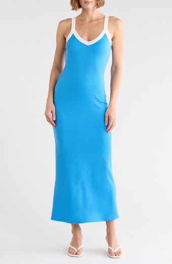 Contrast Trim Ribbed Tank Dress