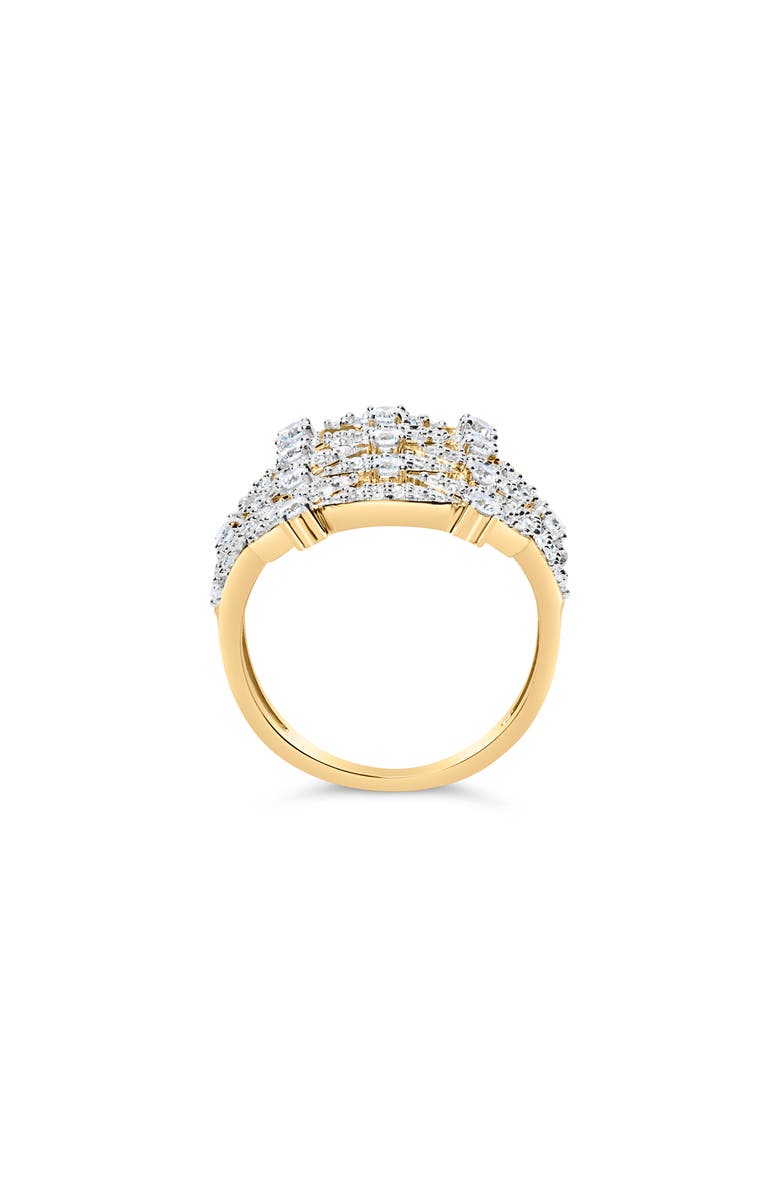 Haus of Brilliance 14K Gold 1.0 Cttw Diamond Geometric Stacked Open Cocktail Ring, Alternate, color, Yellow Gold