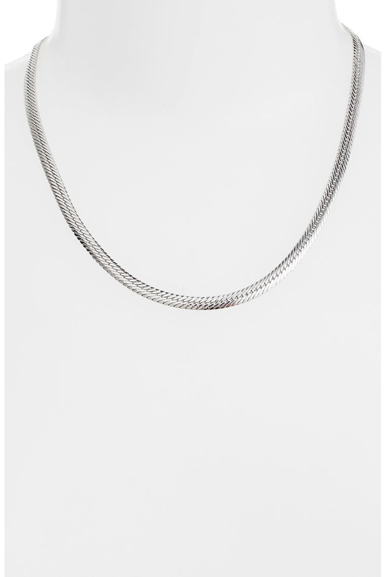 2-in-1 Snake Chain Lariat Necklace (Nordstrom Exclusive), Alternate, color, RHODIUM