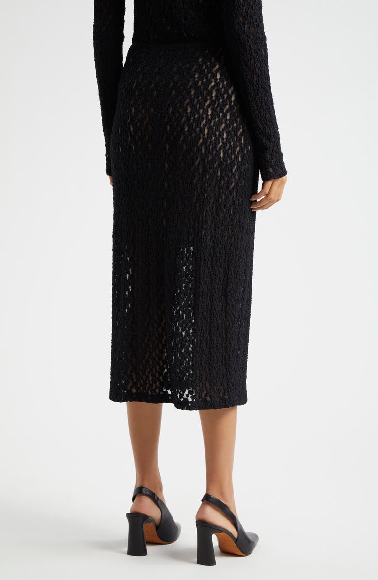 Vince Floral Lace Skirt, Alternate, color, Black