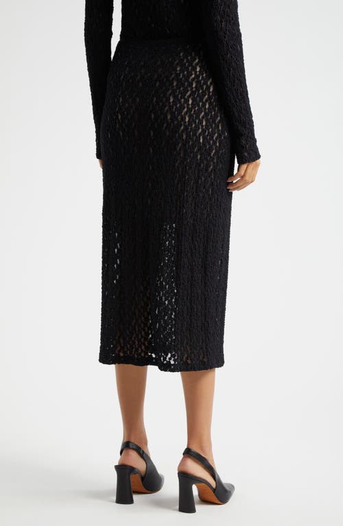 Vince Floral Smocked Skirt In Black