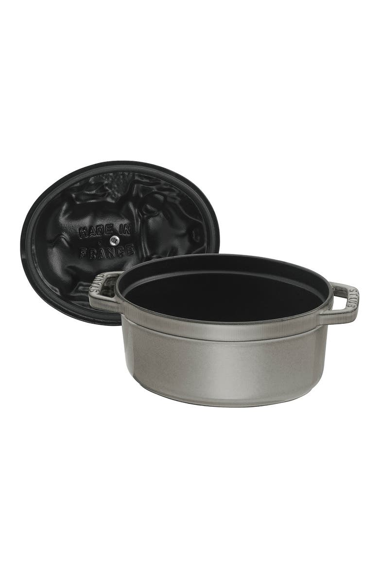 Cast Iron 1-Quart Pig Dutch Oven, Alternate, color, GRAPHITE GREY