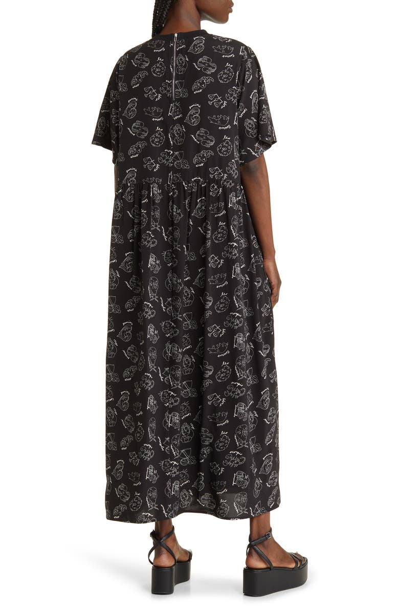 Dressed in Lala Never Too Much Print Oversize T-Shirt Maxi Dress, Alternate, color,