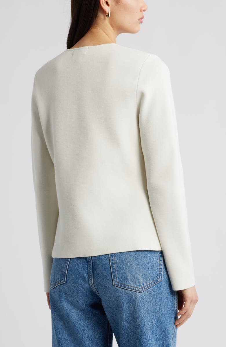 Open Edit Structured One-Button Cardigan, Alternate, color, Ivory