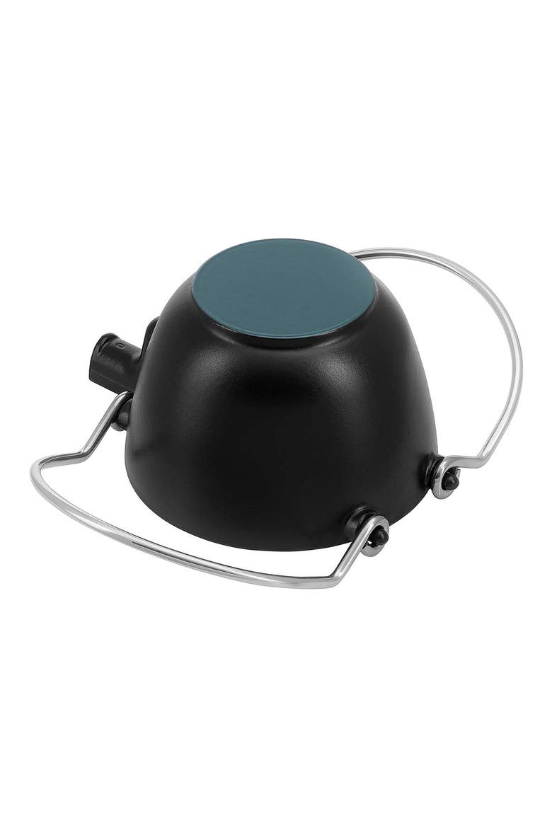 1-Quart Enameled Cast Iron Tea Kettle, Alternate, color, MATTE BLACK