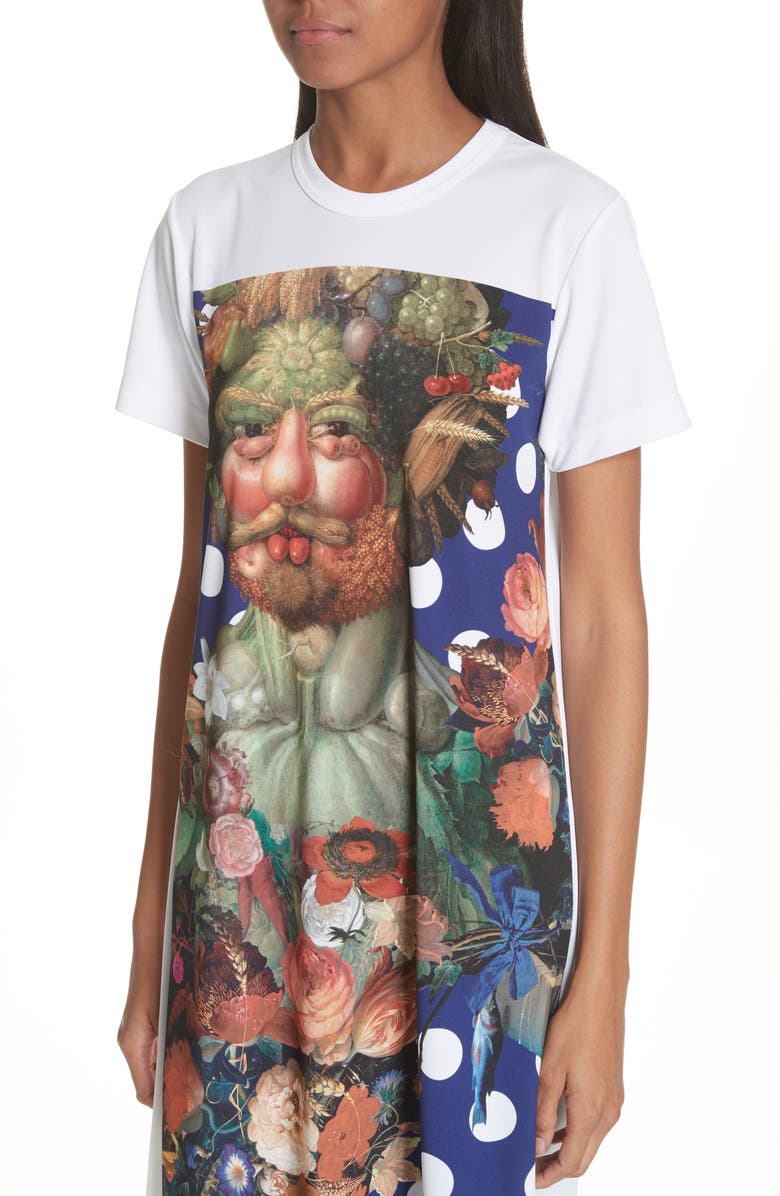 Comme des Garçons Vertumnus Print T-Shirt Dress, Alternate, color, 