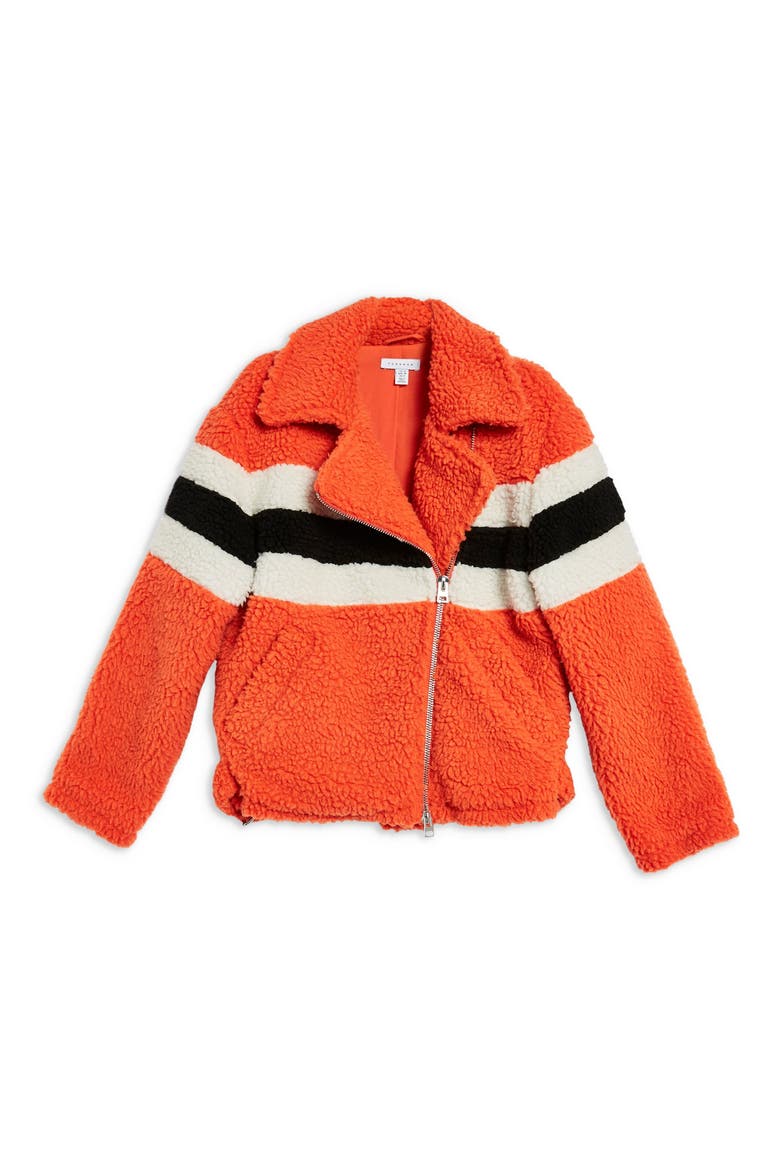 Spice Biker Jacket, Alternate, color, ORANGE MULTI