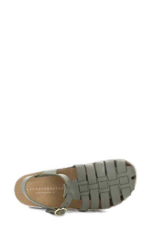 Asportuguesas By Fly London Calix Slingback Fisherman Sandal In Khaki