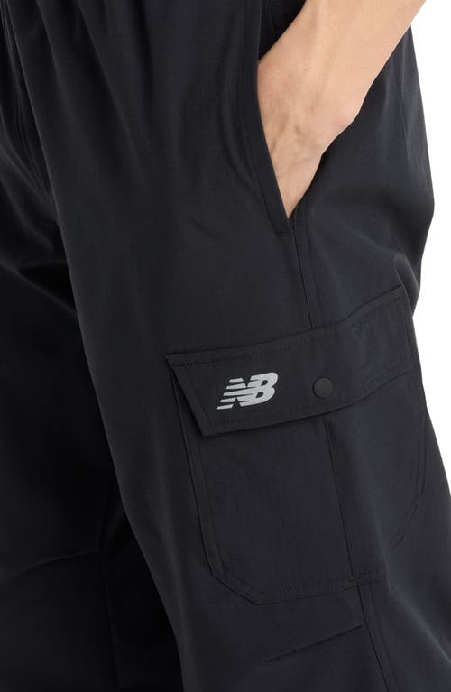 New Balance Water Resistant Stretch Ripstop Cargo Pants In Black