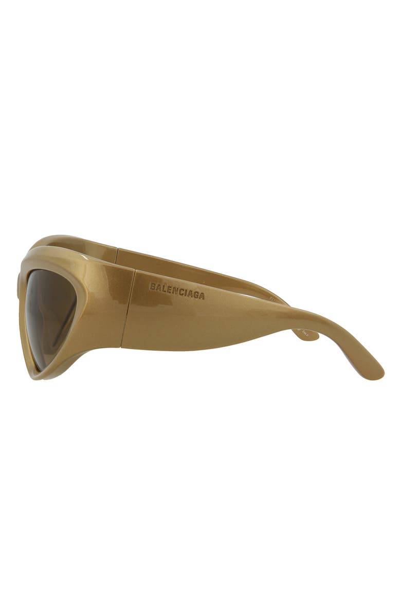Balenciaga 64mm Novelty Sunglasses, Alternate, color, Gold Gold Brown