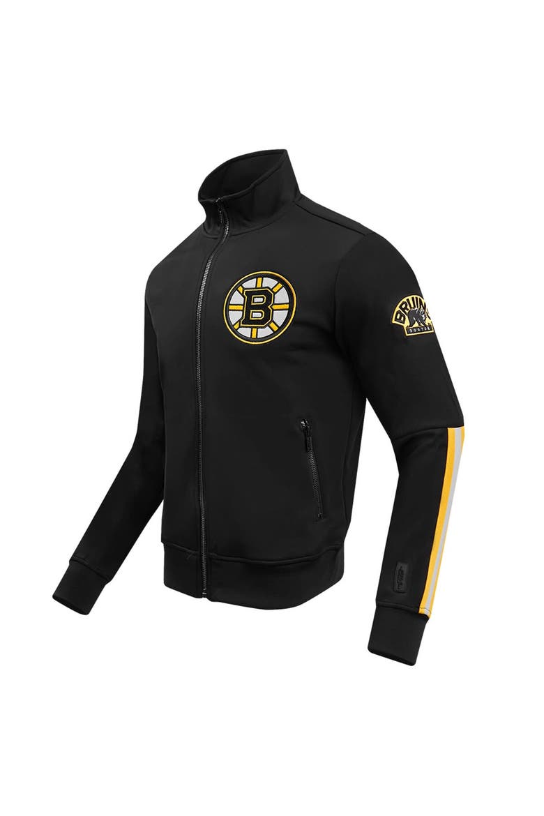 Men's Pro Standard Black Boston Bruins Classic Chenille Full-Zip Track Jacket, Alternate, color, Black
