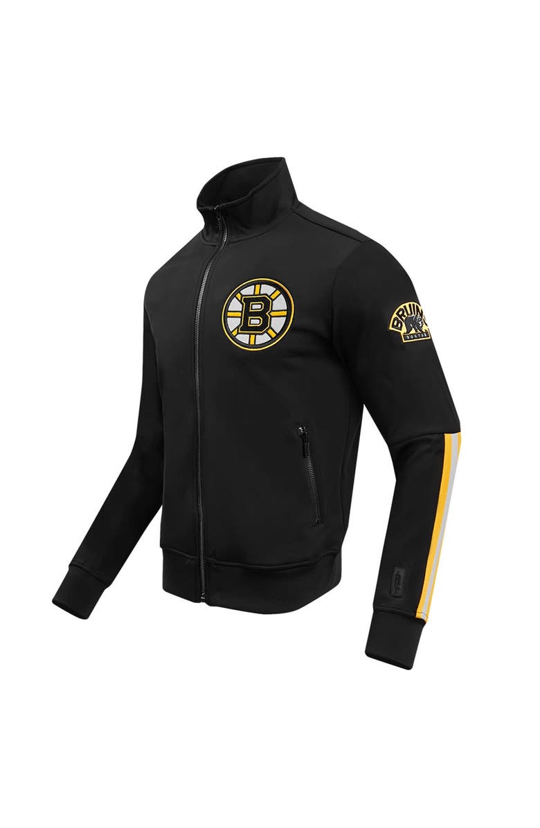 PRO STANDARD Men's Pro Standard Black Boston Bruins Classic Chenille Full-Zip Track Jacket, Alternate, color, Black
