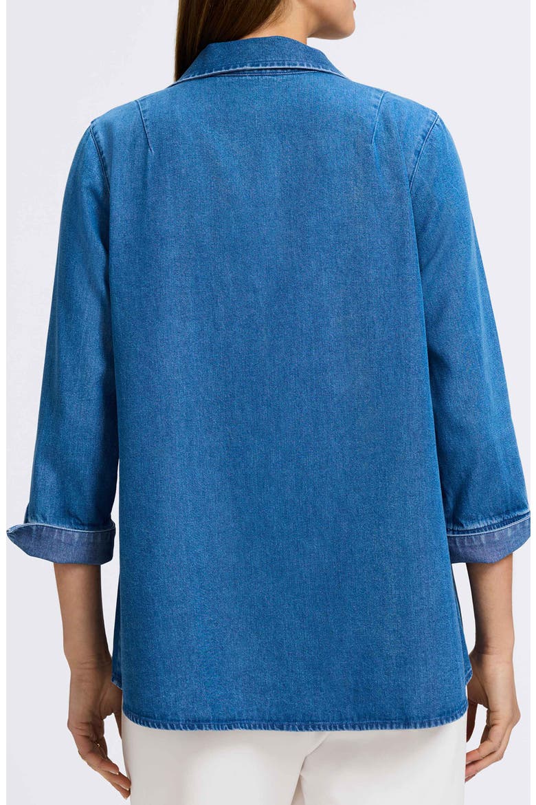 Agnes Denim Shirt, Alternate, color, MEDIUM WASH