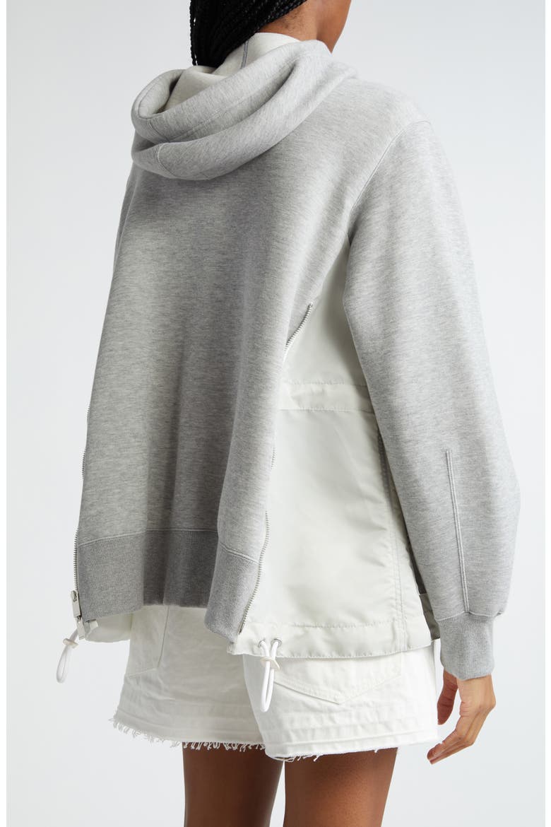 MA-1 Side Gusset Sponge Hoodie, Alternate, color, L/ GRAY × L/ GRAY
