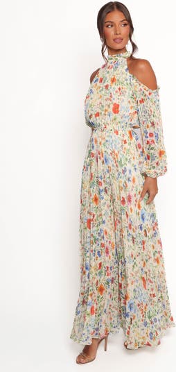 Hilary Floral Cold Shoulder Maxi Dress