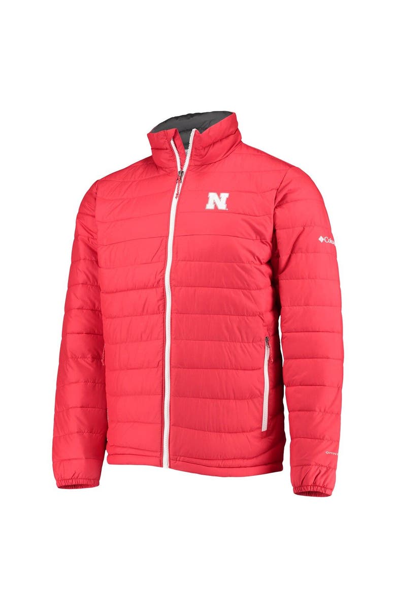 Columbia Men's Columbia Scarlet Nebraska Huskers Powder Lite Omni-Heat Reflective Full-Zip Jacket, Alternate, color,
