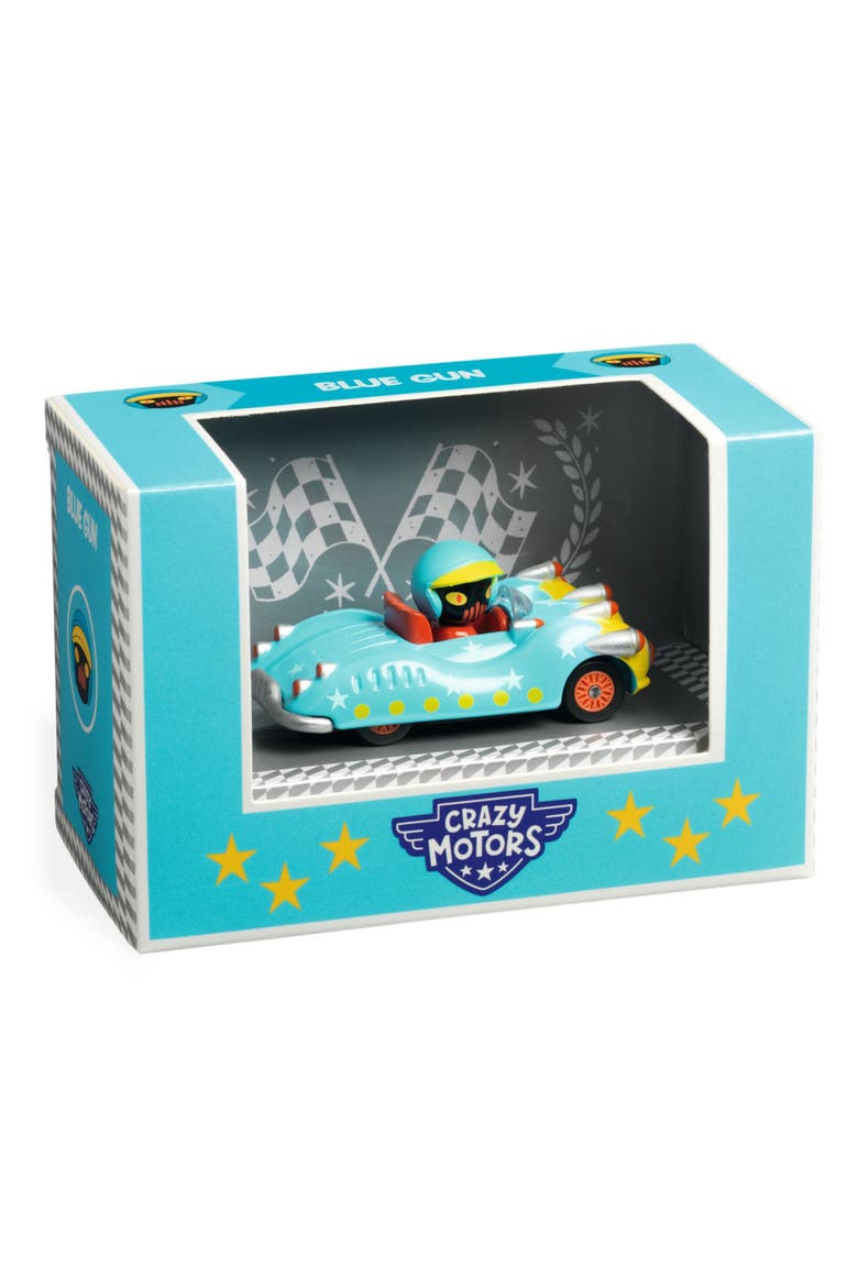 Crazy Motors Blue Gun Racing Car Toay, Alternate, color, MULTI