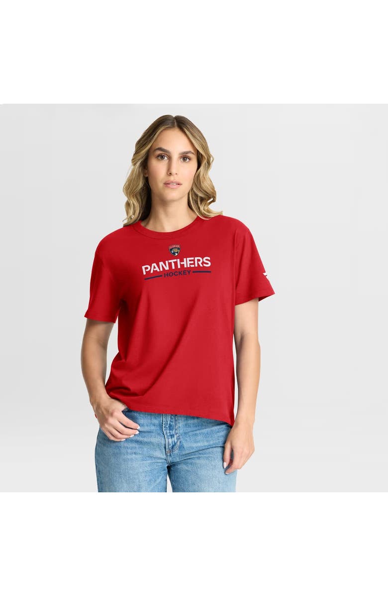 FANATICS Women's Fanatics Red Florida Panthers Authentic Pro Primary T-Shirt, Main, color, Red
