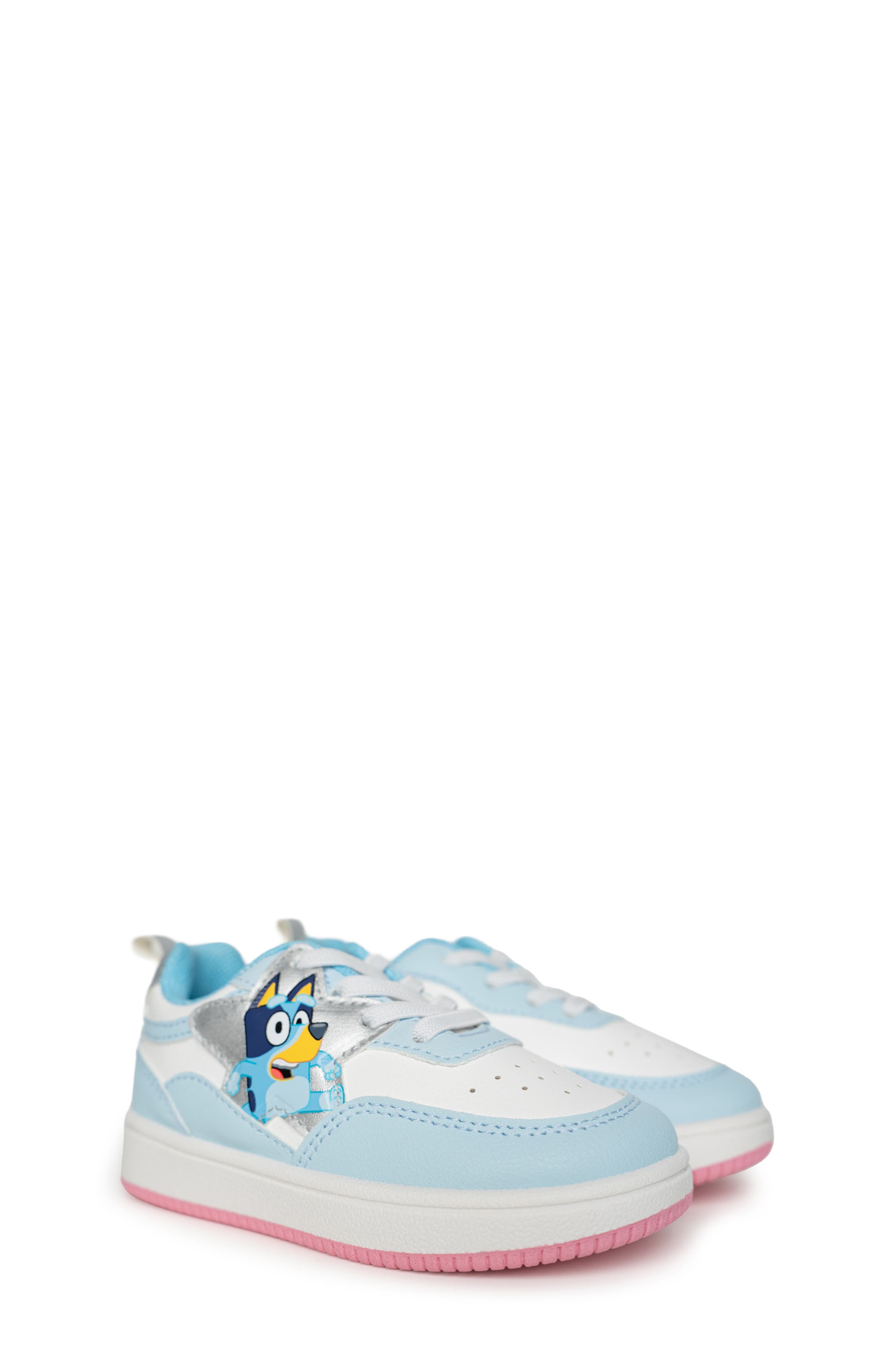 Kids' Bluey Court Sneaker, Alternate, color, WHITE