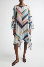 Missoni Chevron Print Silk Poncho