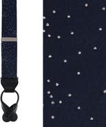 Trafalgar Mystere Metallic Star Light Silk Button End Suspenders