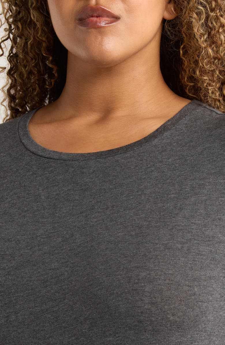 Eileen Fisher Crewneck Top, Alternate, color, Charcoal