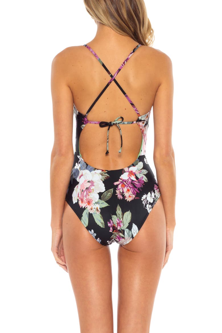 Spring Fling One-Piece Swimsuit, Alternate, color, BLACK MULTI