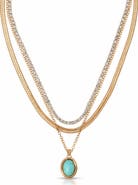 Ettika Crystal Halo Multistrand Necklace