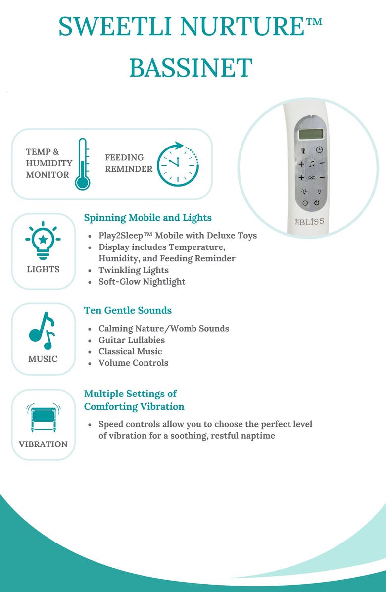 Little Partners TrüBliss<sup>™</sup> Sweetli Nurture<sup>™</sup> Bassinet, Alternate, color, Grey Melange