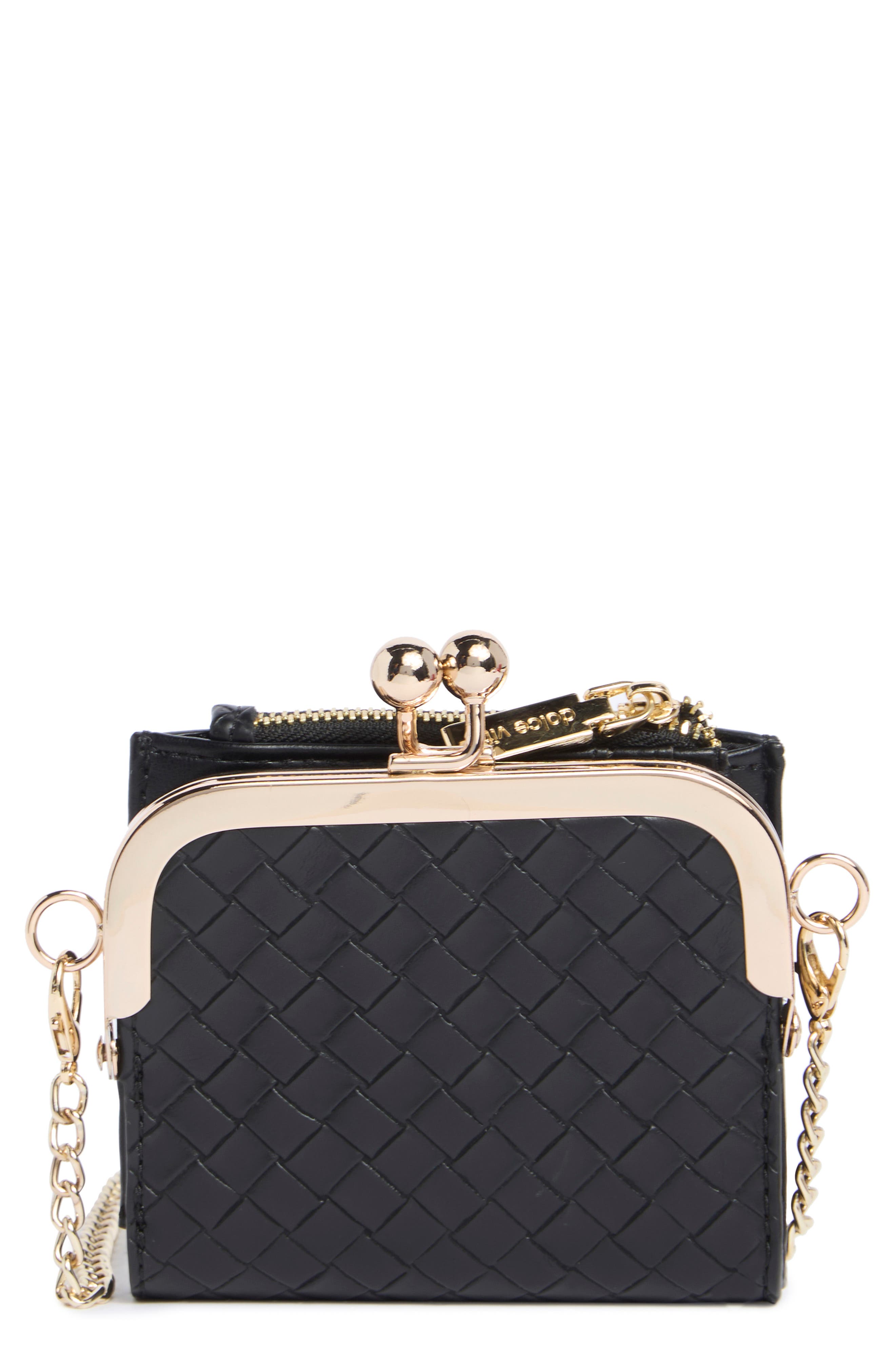 Norlia Woven Faux Leather Coin Purse