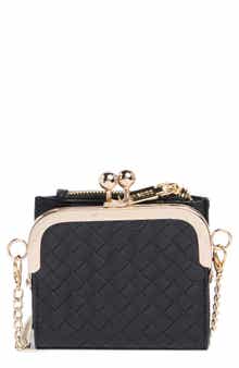 Norlia Woven Faux Leather Coin Purse