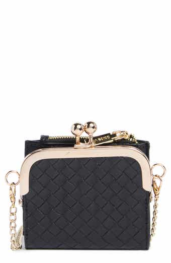 Norlia Woven Faux Leather Coin Purse