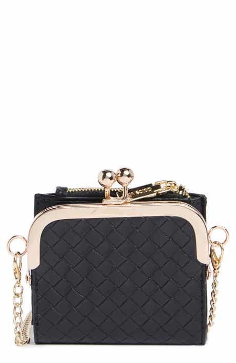 Norlia Woven Faux Leather Coin Purse