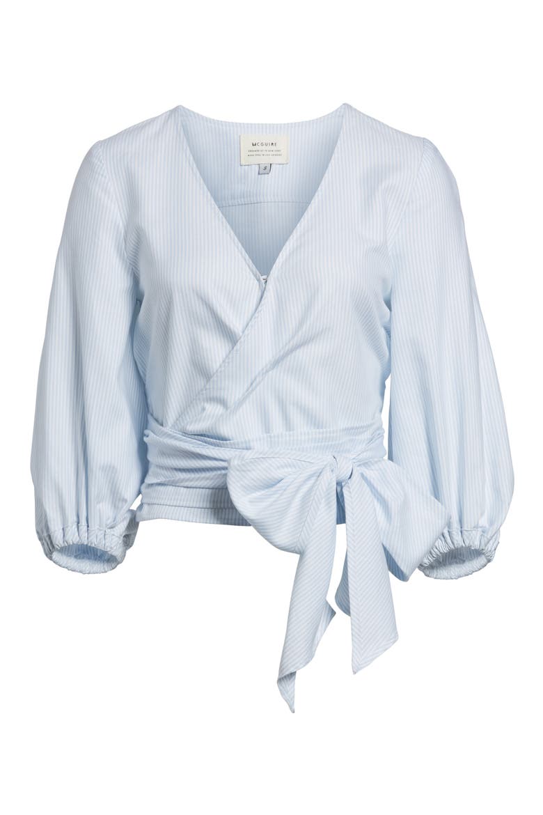 Talise Wrap Blouse, Alternate, color, CADDY STRIPE
