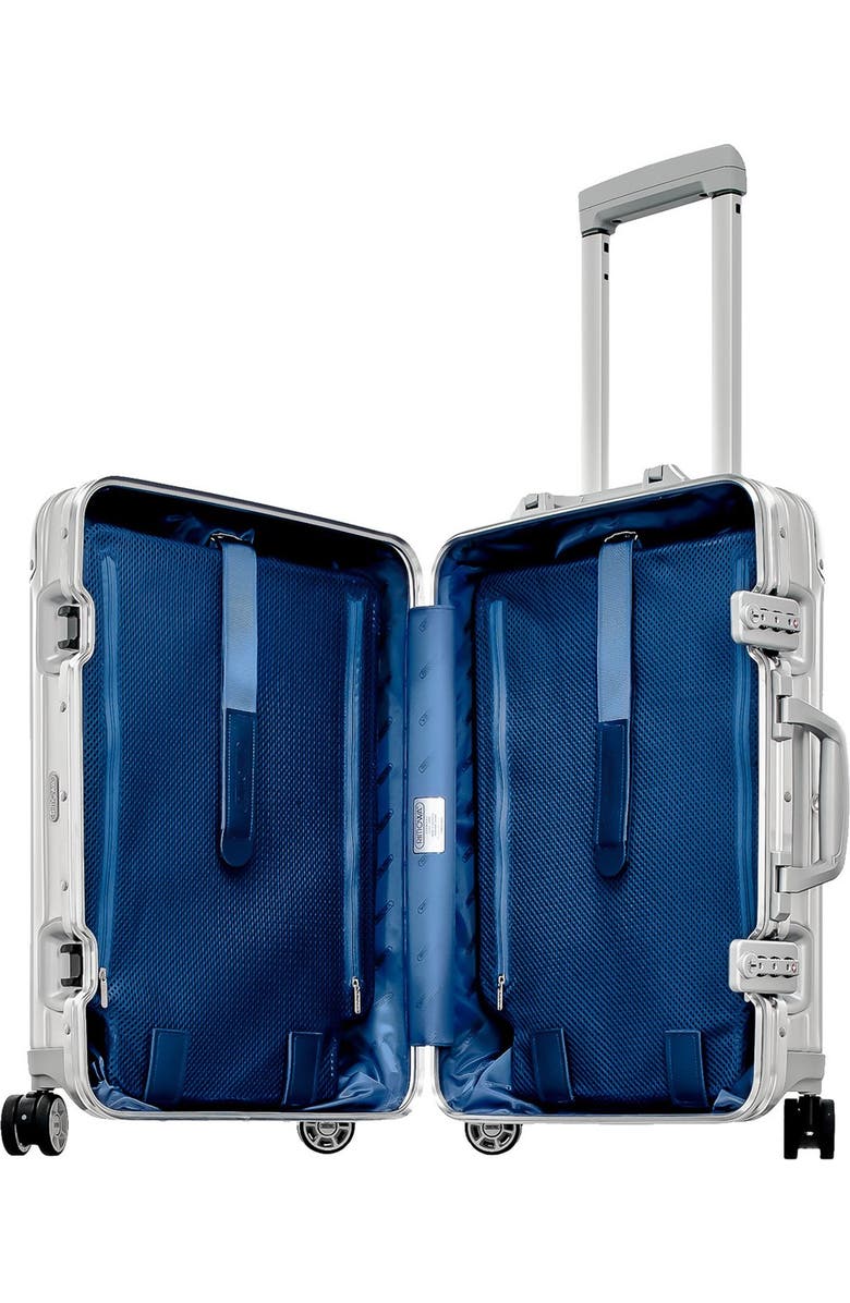 RIMOWA Topas 22-Inch Cabin Multiwheel<sup>®</sup> Aluminum Carry-On, Alternate, color,