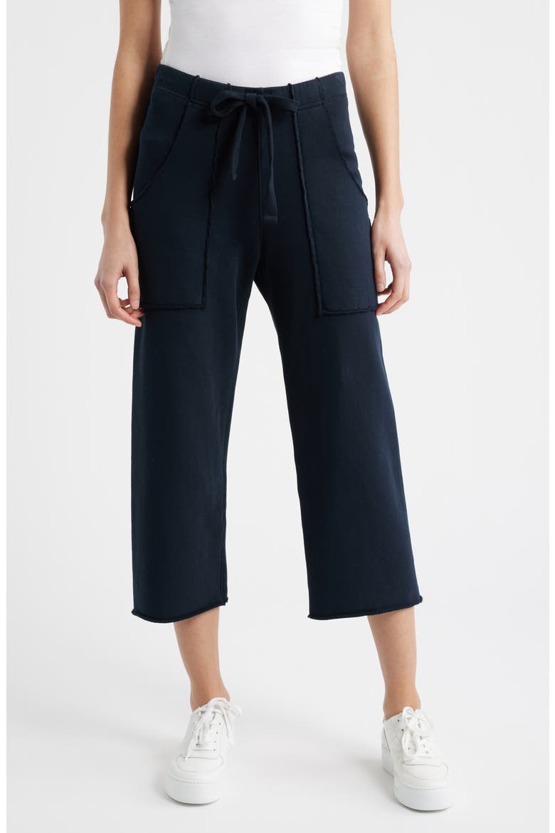 Penny Patch Pocket Crop Sweatpants, Main, color, BRITISH ROYAL NAVY