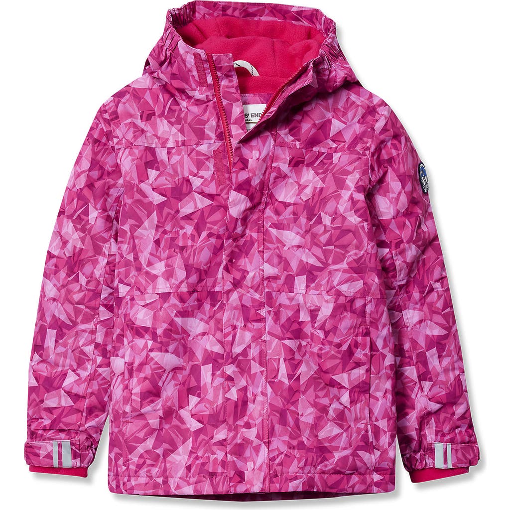 Lands' End Kids Squall Fleece Lined Waterproof Insulated Jacket In Pink